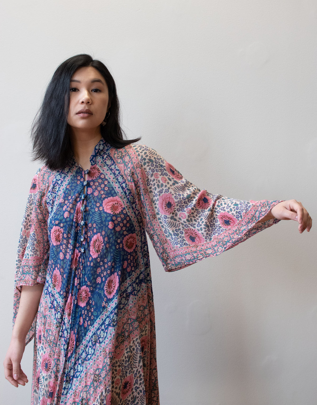 1970s Floral Print Caftan | Adini