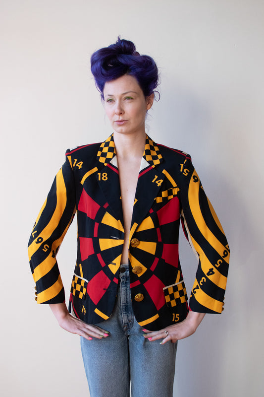 1990s Dart Board Blazer | Moschino Cheap & Chic