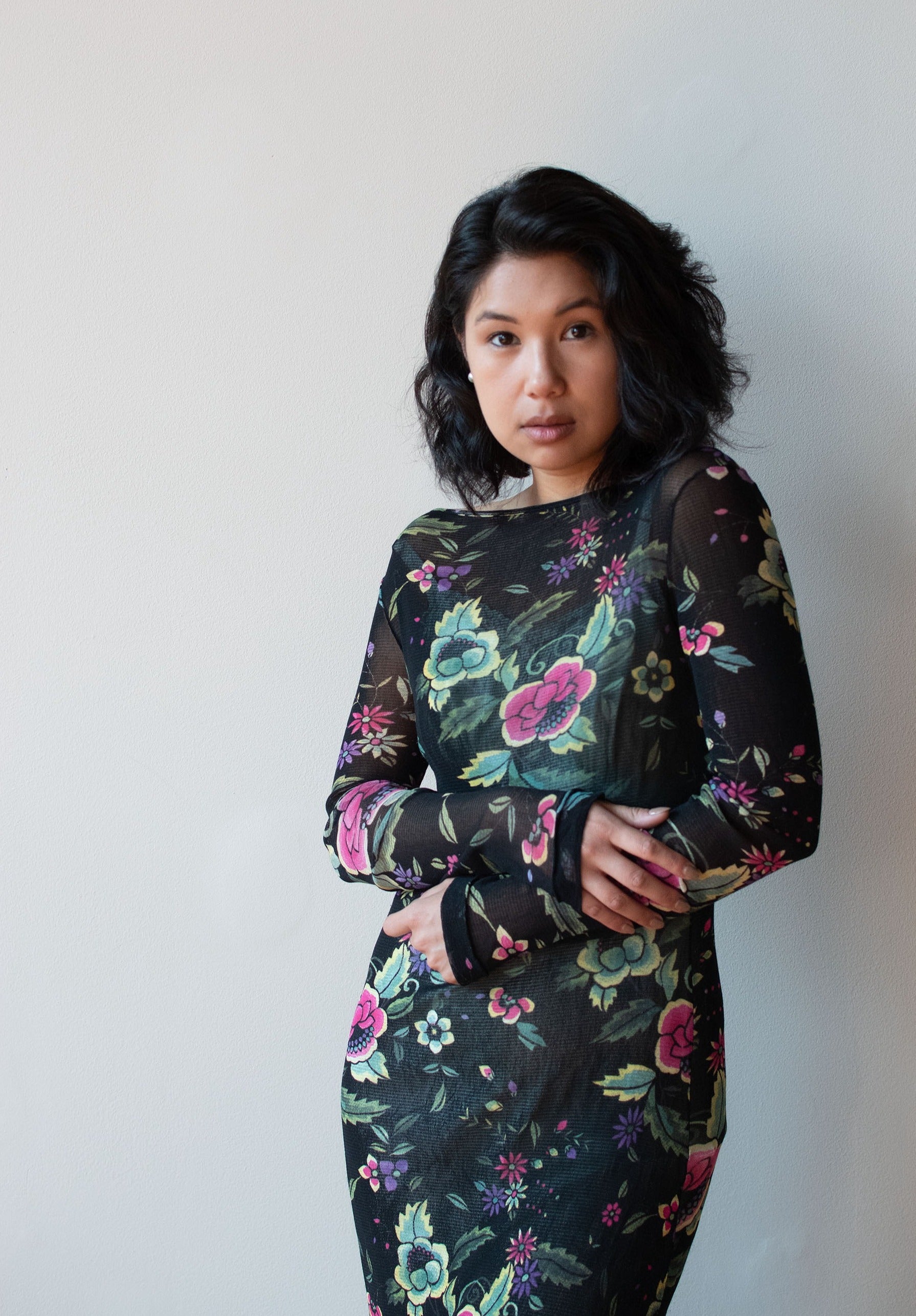 Floral Print Mesh Dress Floral Print Mesh Dress