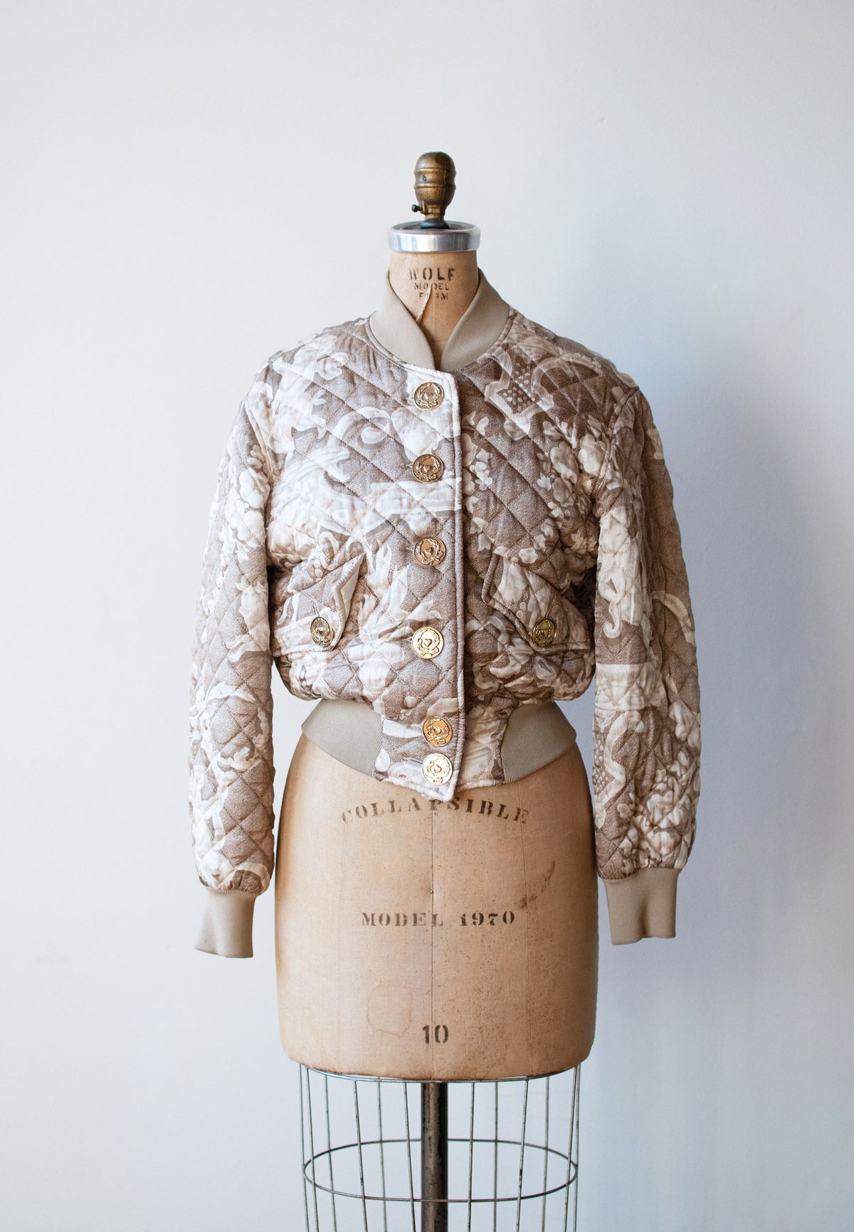 Cherub Print Quilted Jacket | Moschino Cheap & Chic
