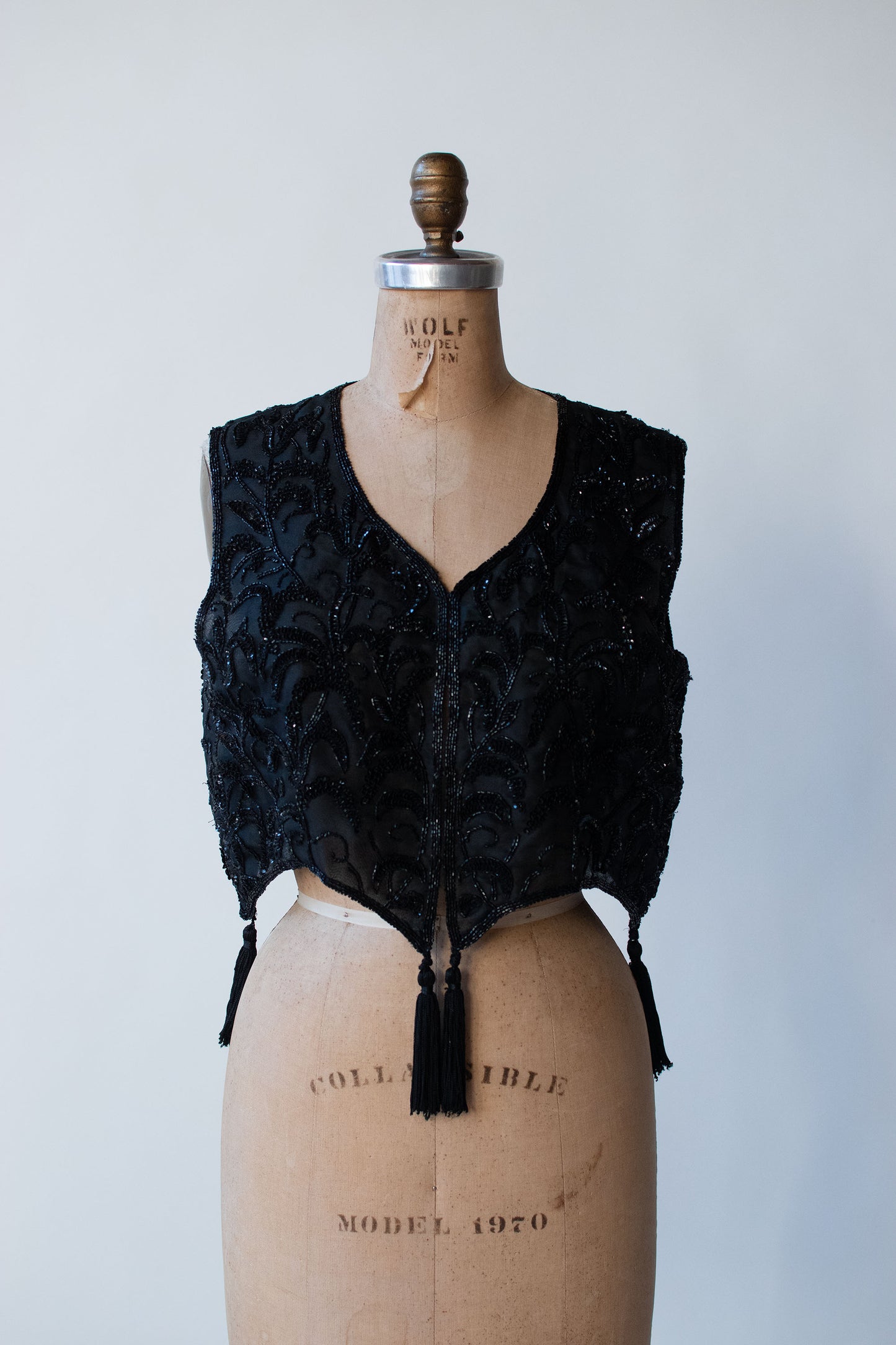 1990s Silk Tassel Trim Vest