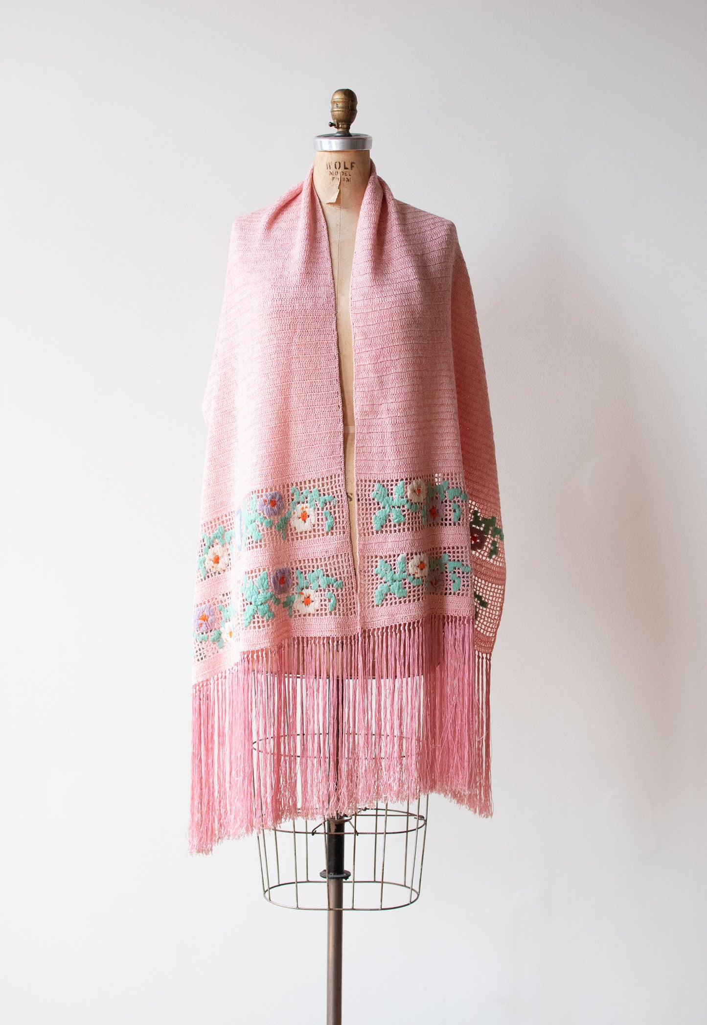 1920s Wool Piano Shawl