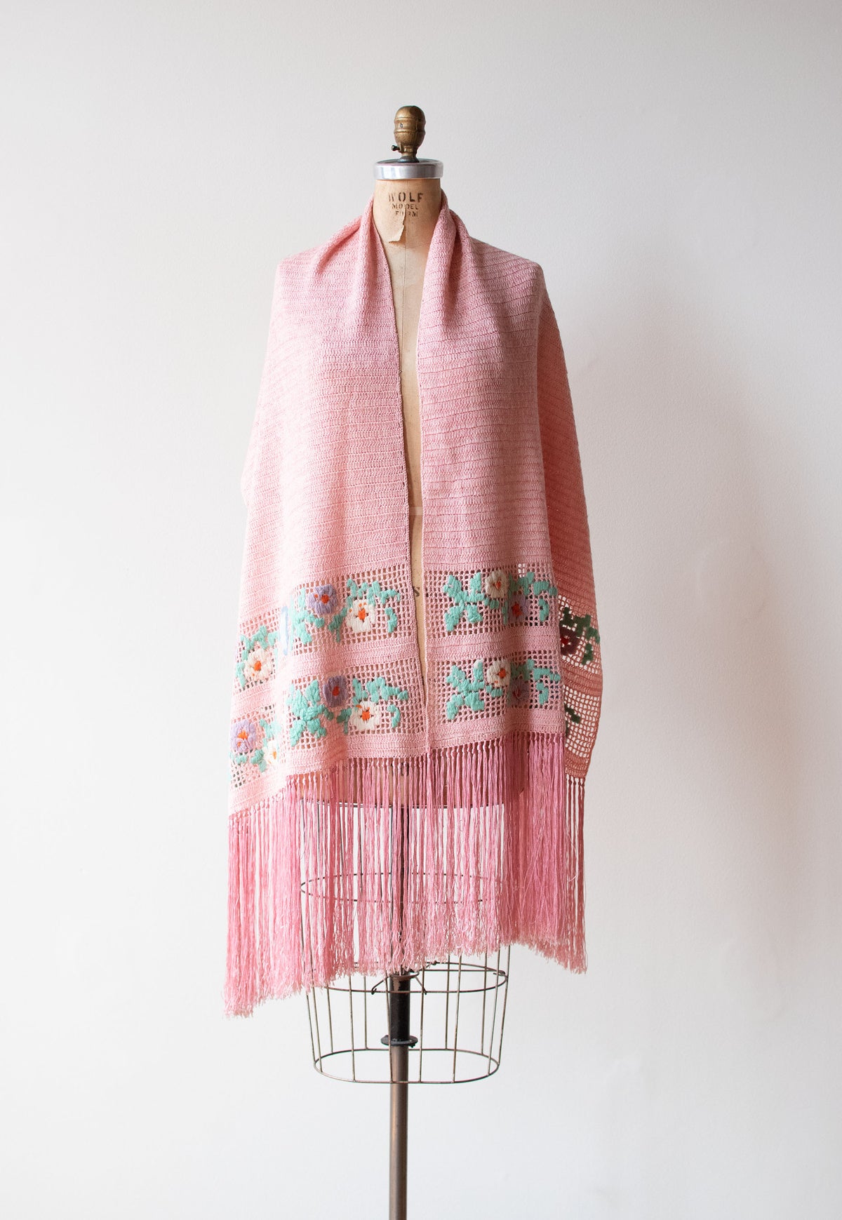 1920s Crochet Fringe Shawl