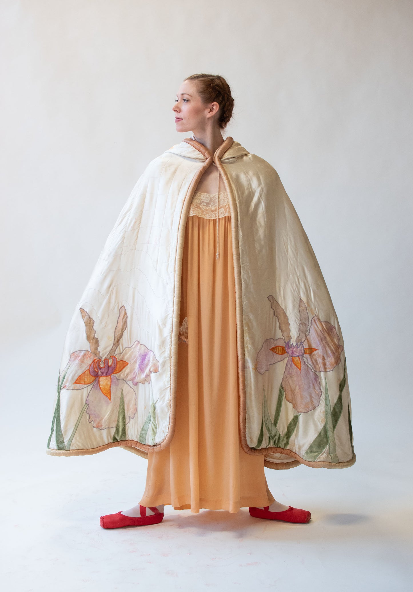 1970s Art-To-Wear Quilted Cape