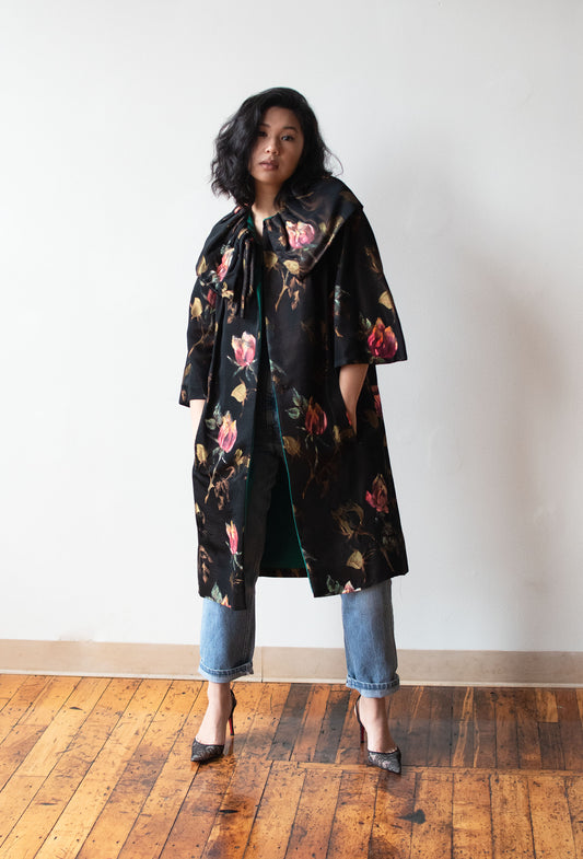 1960s Floral Opera Coat