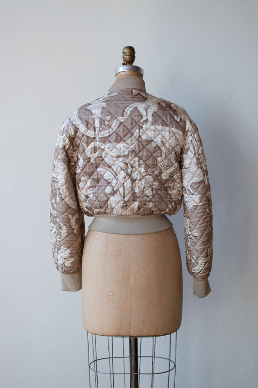 Cherub Print Quilted Jacket | Moschino Cheap & Chic