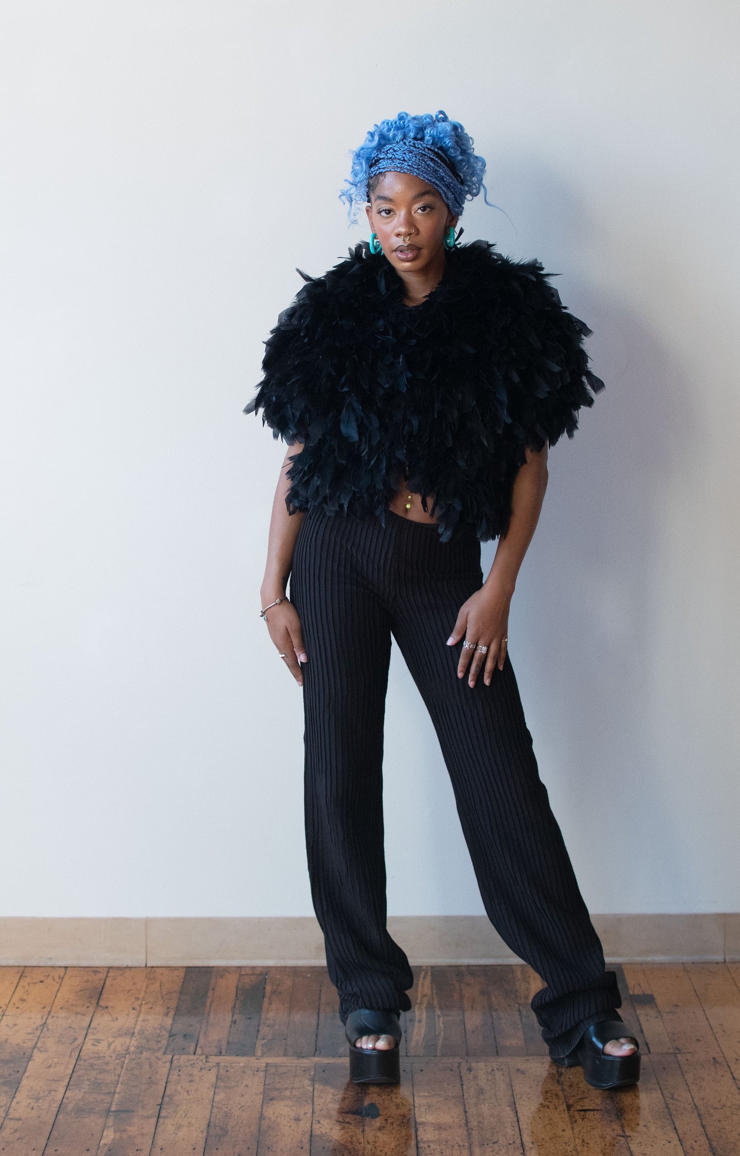 Black Feather Jacket