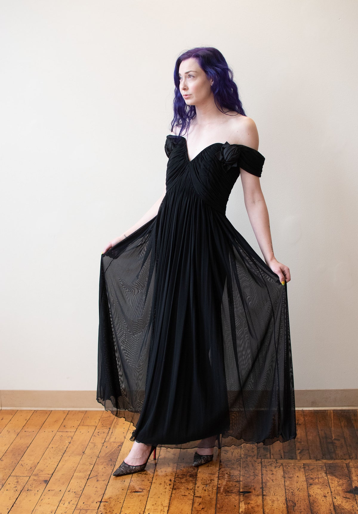 Vickey Teil Black Mesh Dress | A Virtual Affair