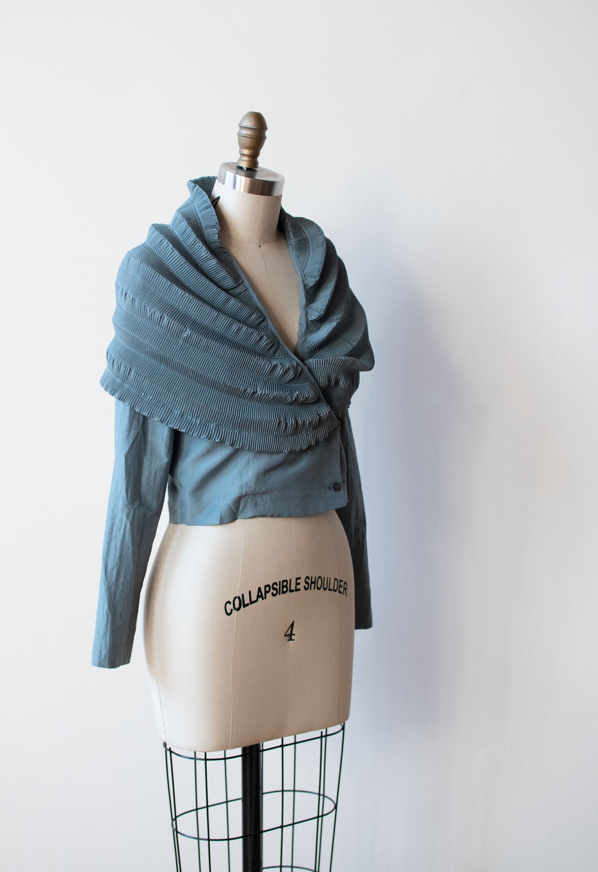 Pleated Teal Blouse | Romeo Gigli for Callaghan