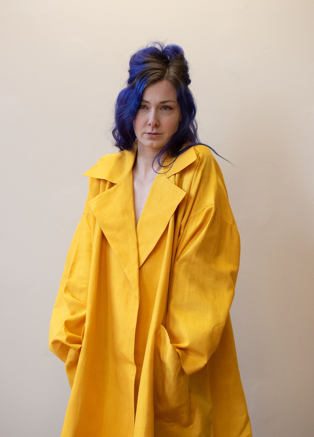 1980s Yellow Silk Jacket
