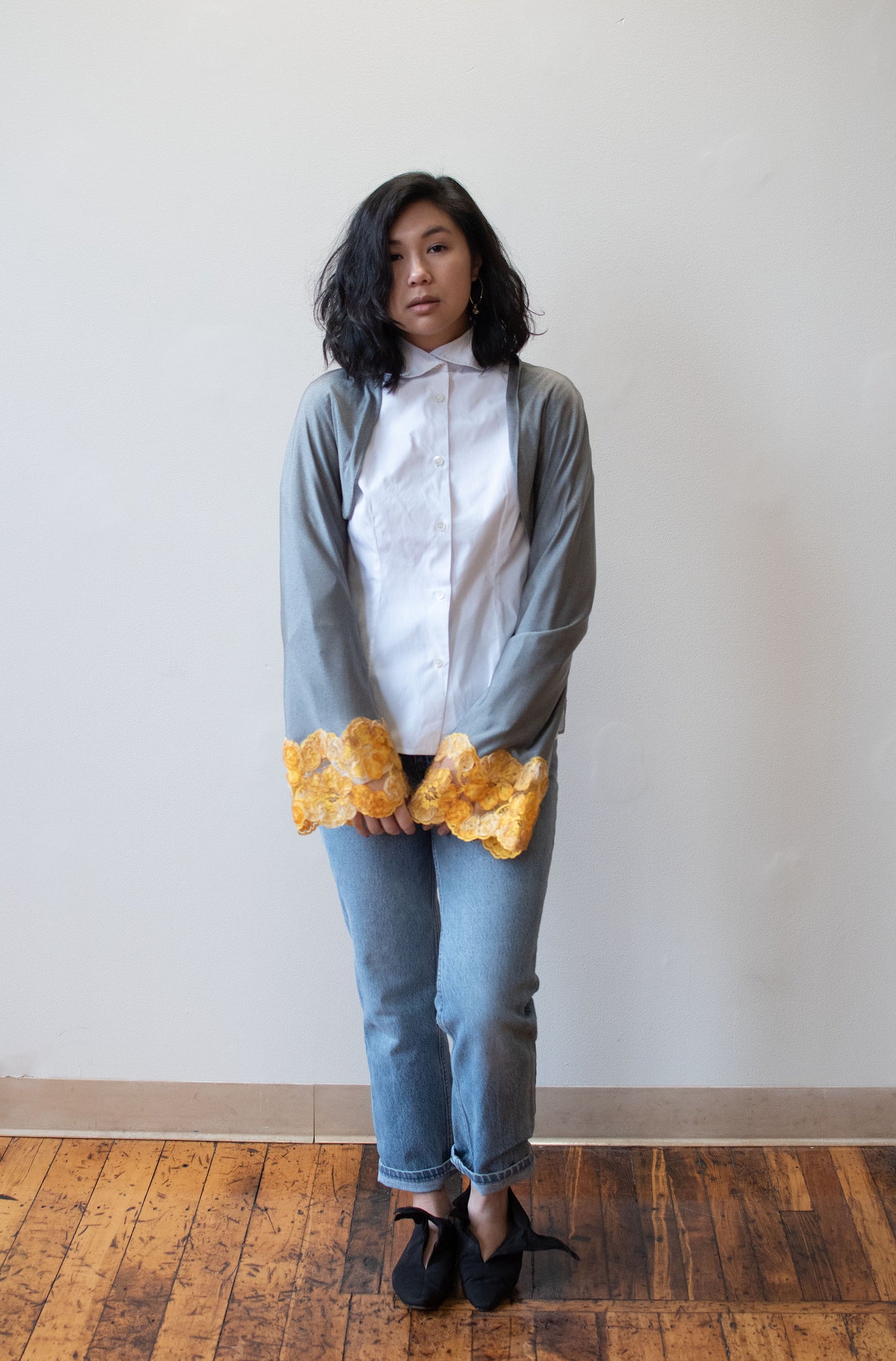 1990s Gray Bolero | Geoffrey Beene
