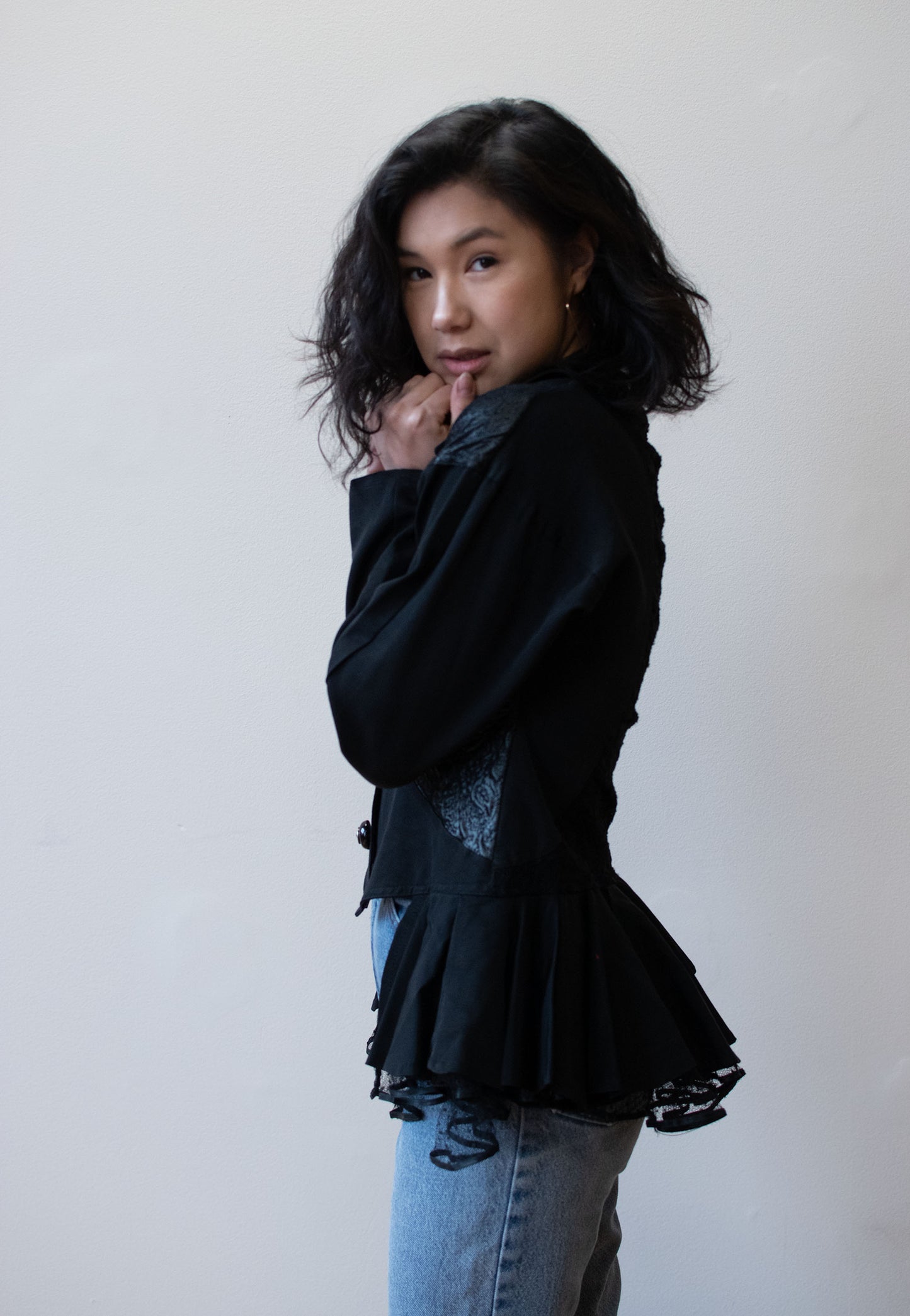 1980s Textured Peplum Jacket | Pauline Trigere