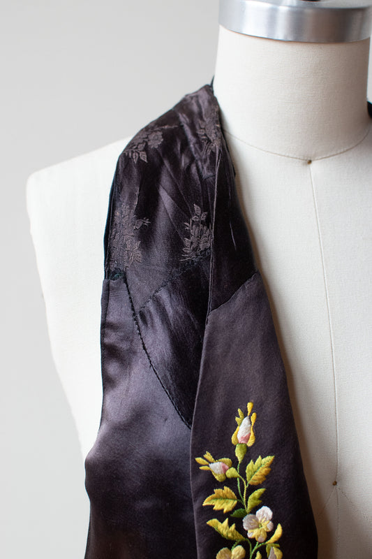 Antique Embroidered Silk Vest