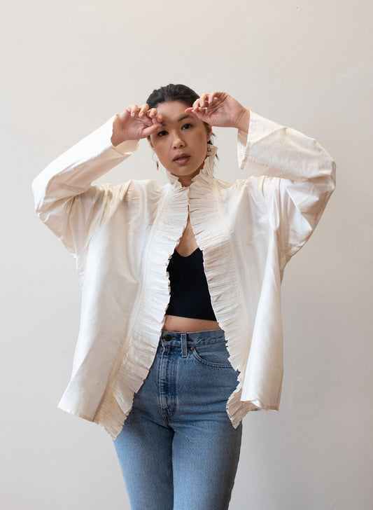 White Silk Jacket | Mary Ann Restivo