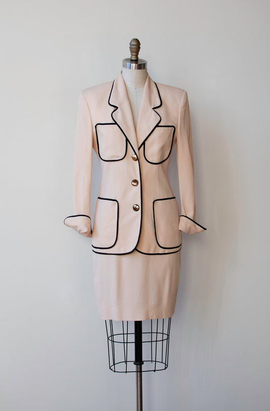 1980s Cream Suit | Moschino Cheap & Chic