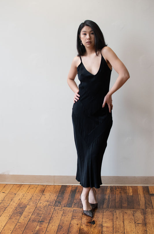 1990s Black Slip Dress | Ghost
