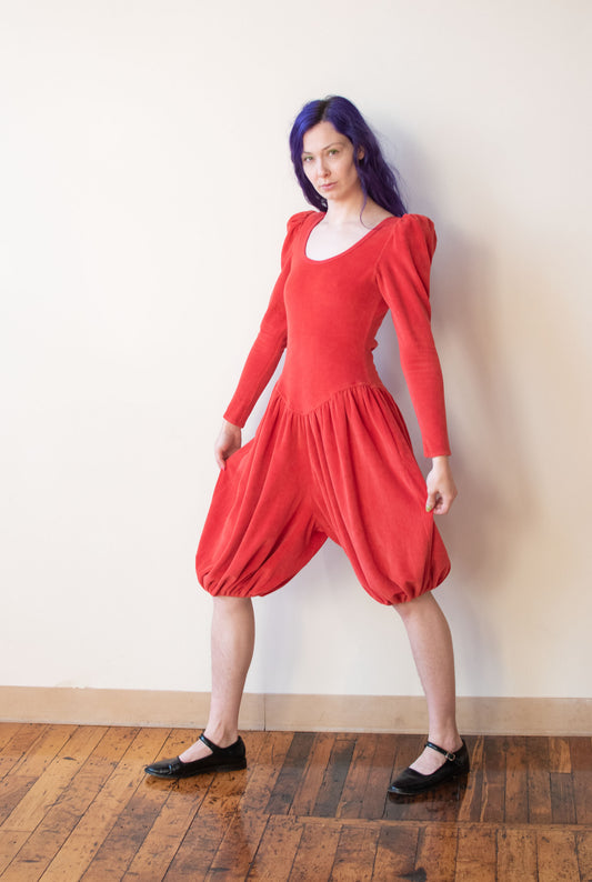 1980s Velour Romper