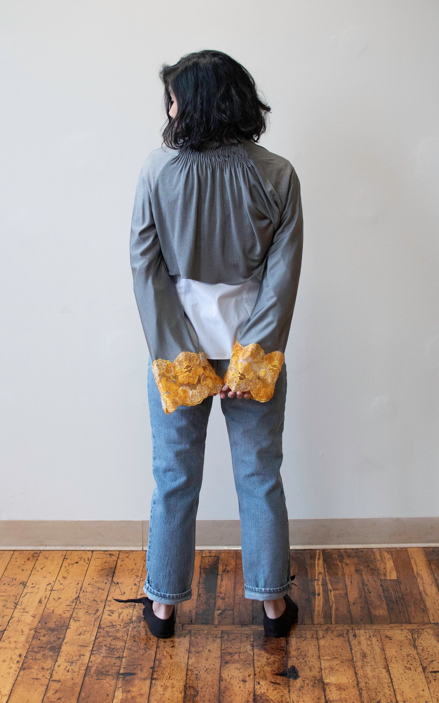 1990s Gray Bolero | Geoffrey Beene