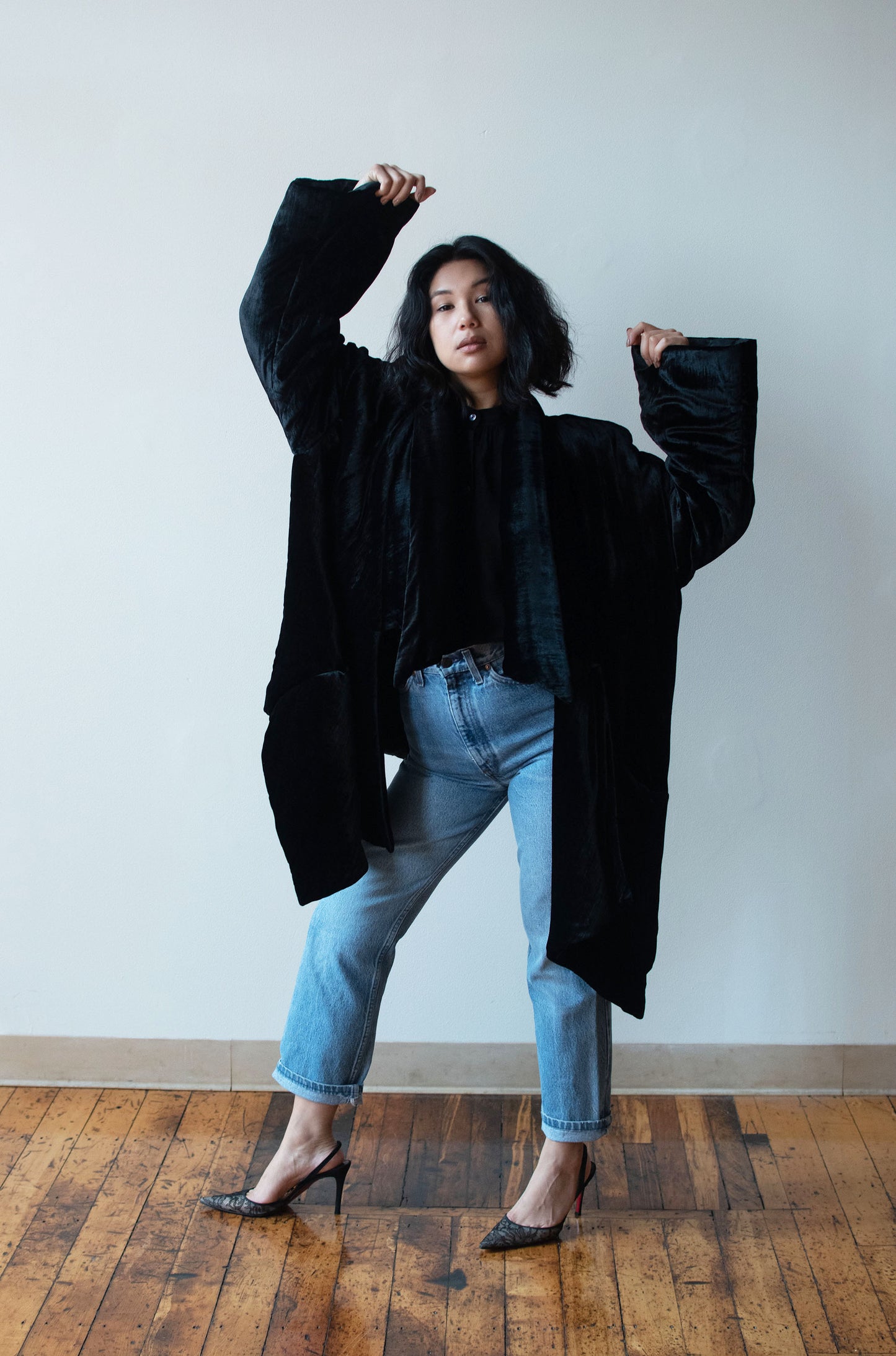 Black Velvet Coat | Krizia