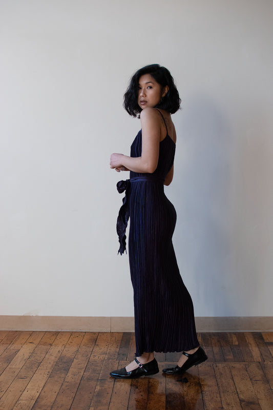 Purple Plisse Dress | Jeanne Marc