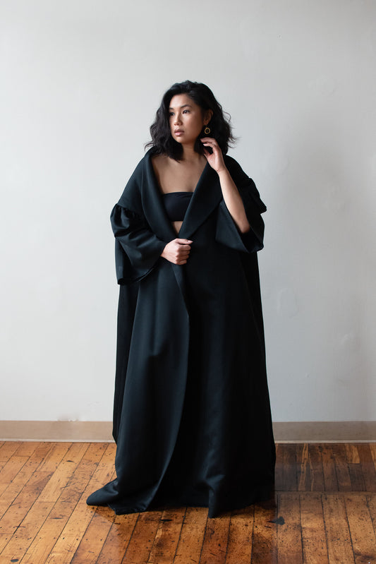 Black Opera Coat | Victor Costa