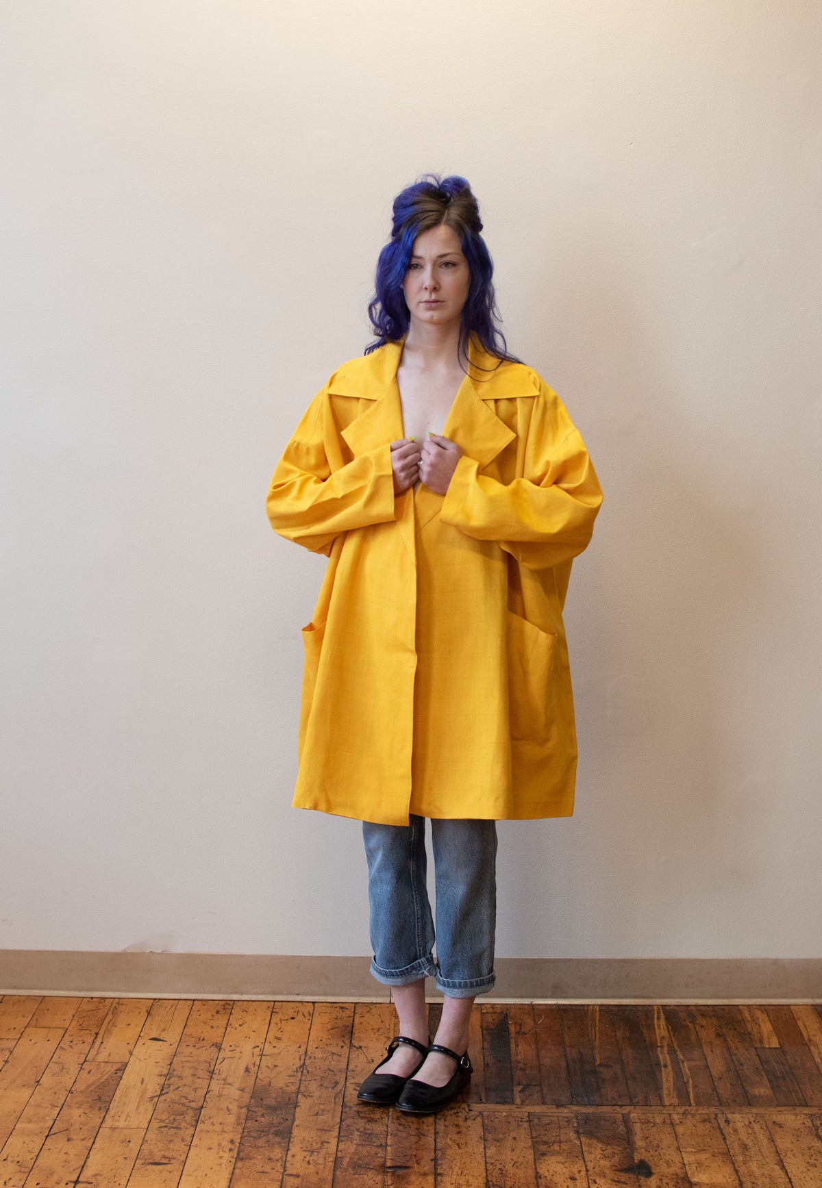 1980s Yellow Silk Jacket