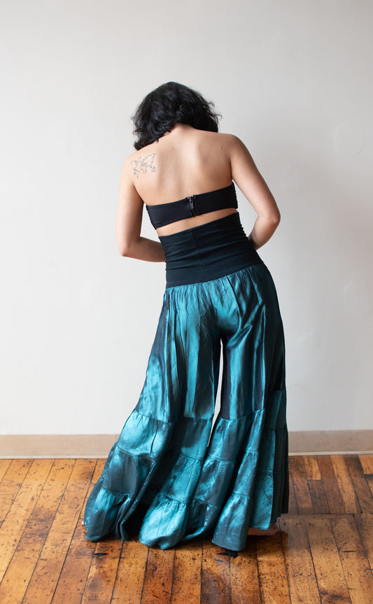 1980s Taffeta Palazzo Pants