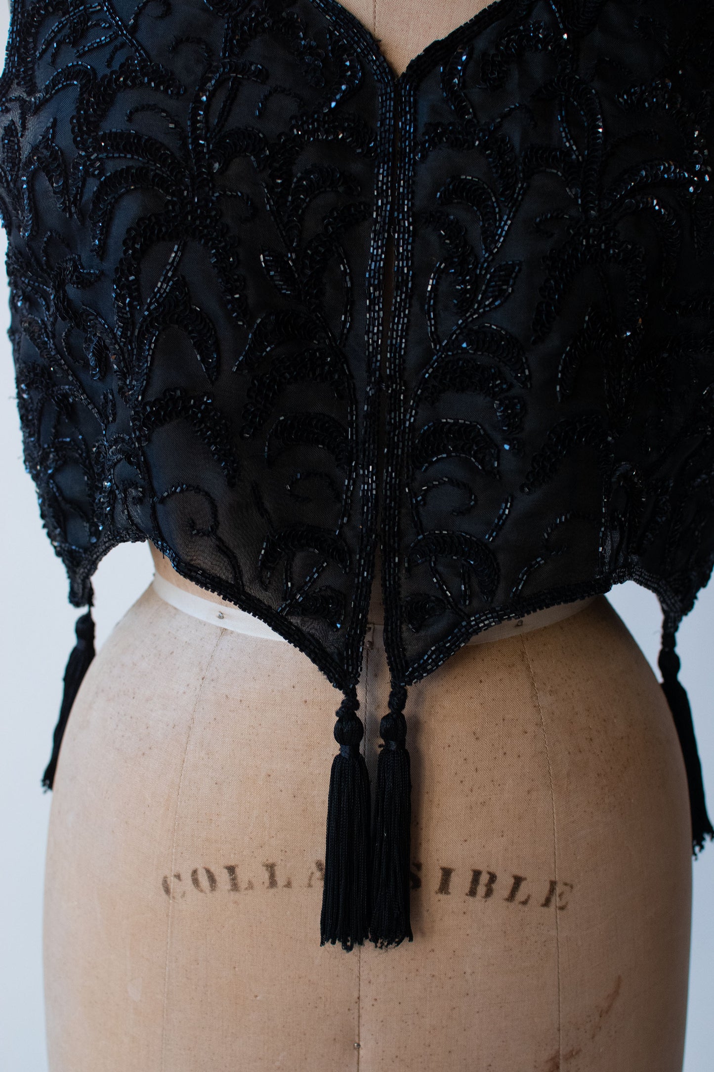 1990s Silk Tassel Trim Vest