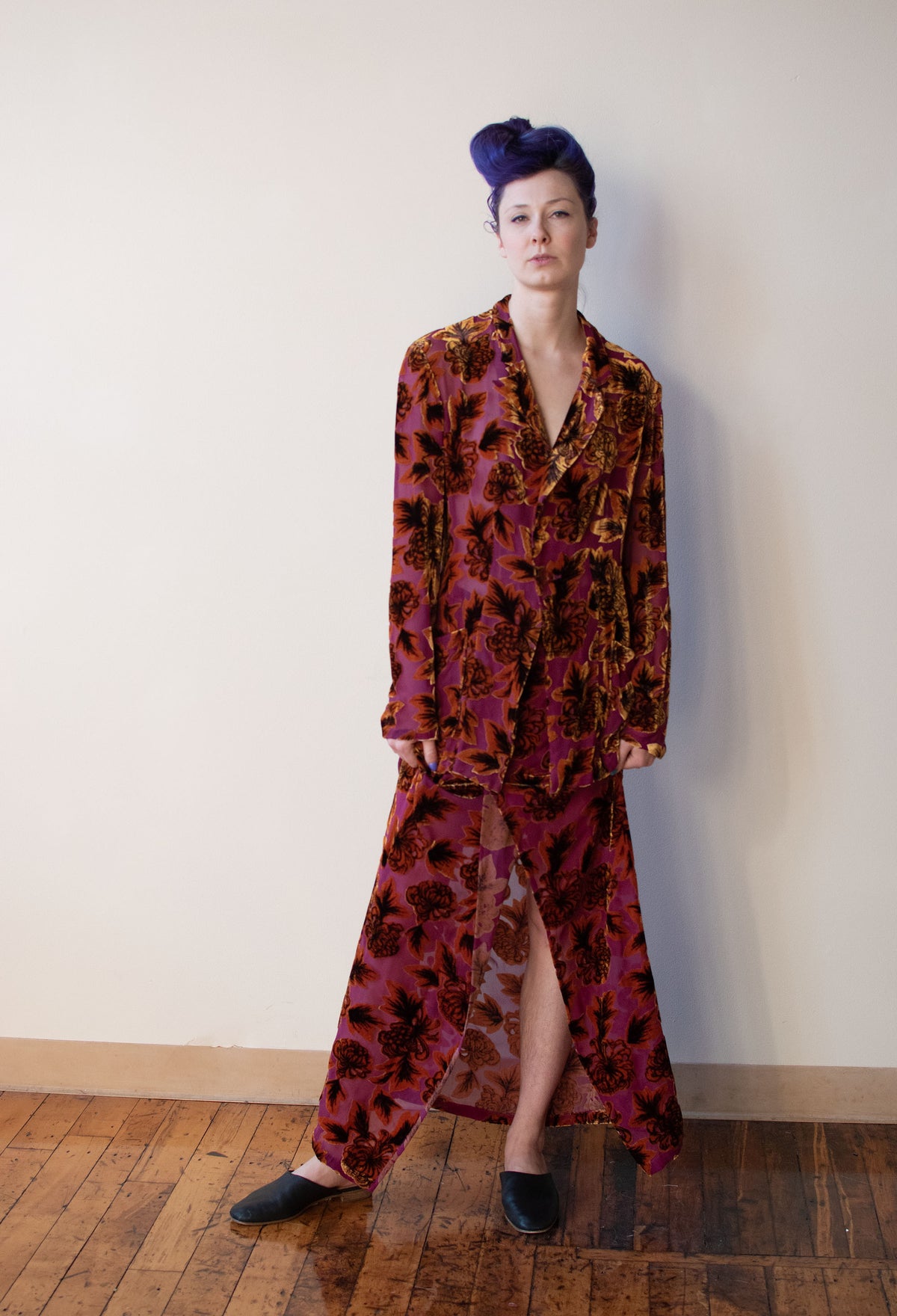 1990s Devore Velvet Set | Yohji Yamamoto