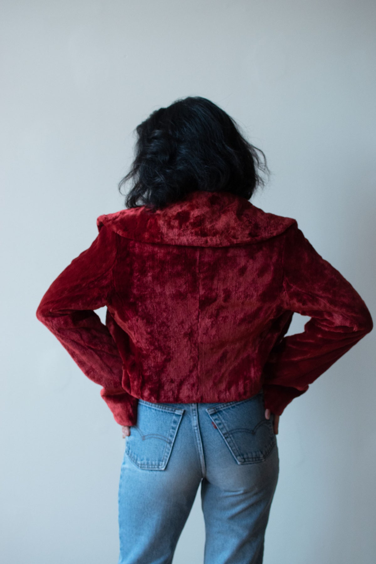 Red Faux Fur Jacket | Gianfranco Ferré
