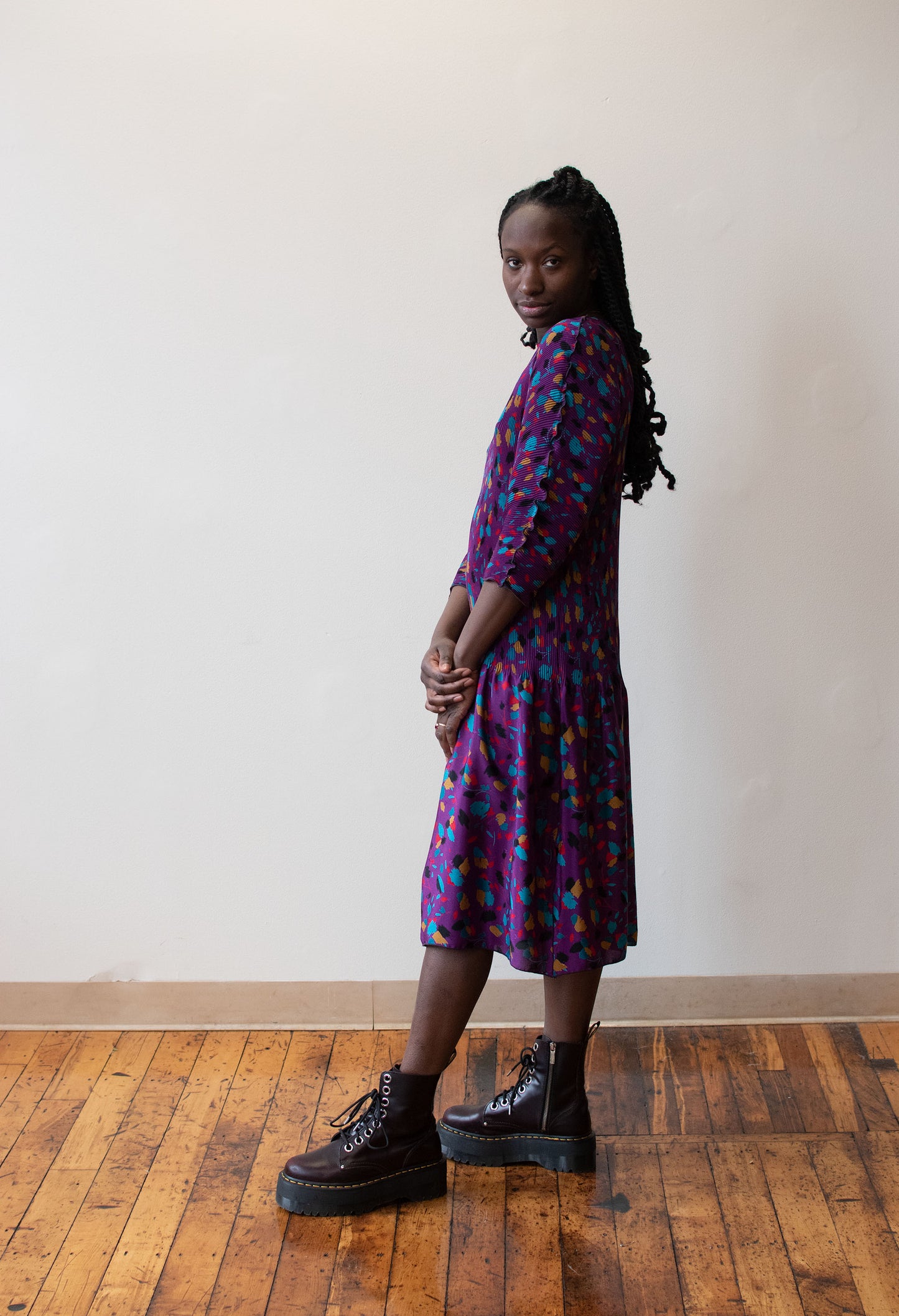 1980s Plisse Dress | Ellen Hauptli