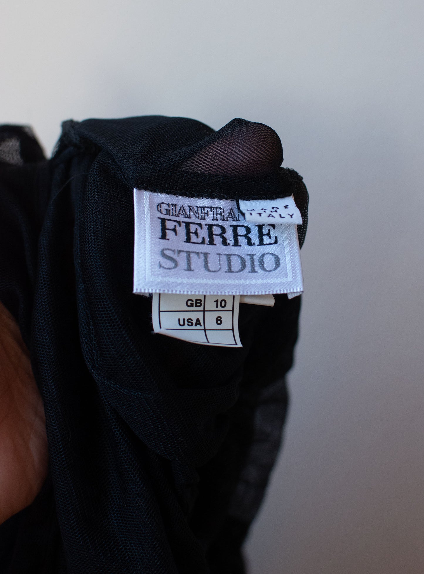 Black Mesh Blouse | Gianfranco Ferre