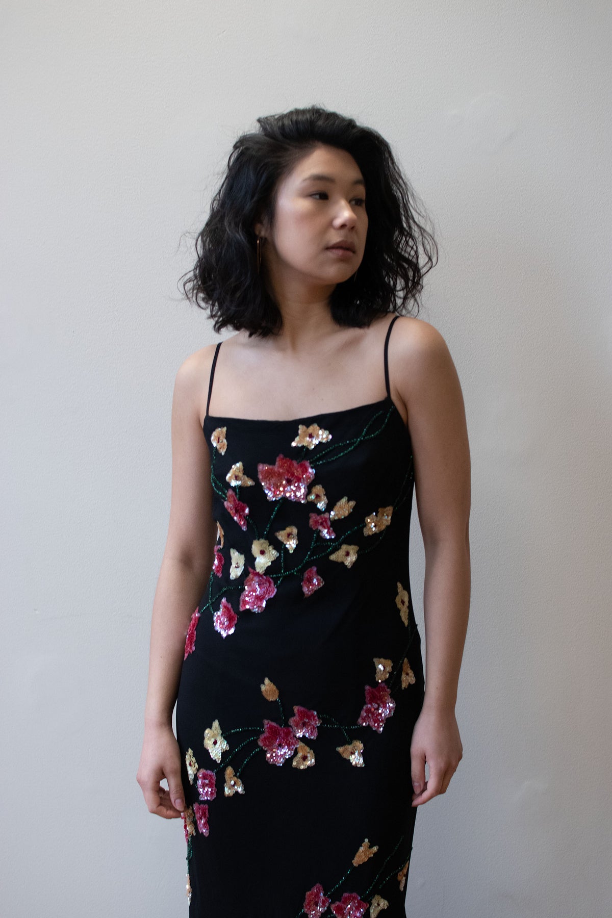 Y2K Sequin Bias Cut Dress