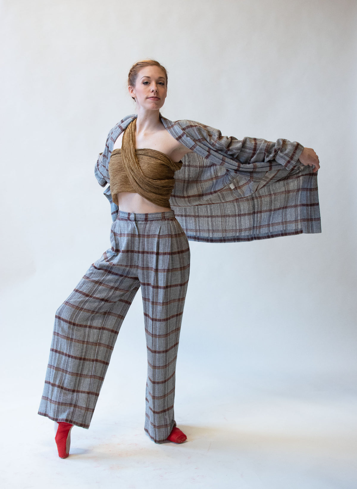 Plaid Pants Set | Norma Kamali