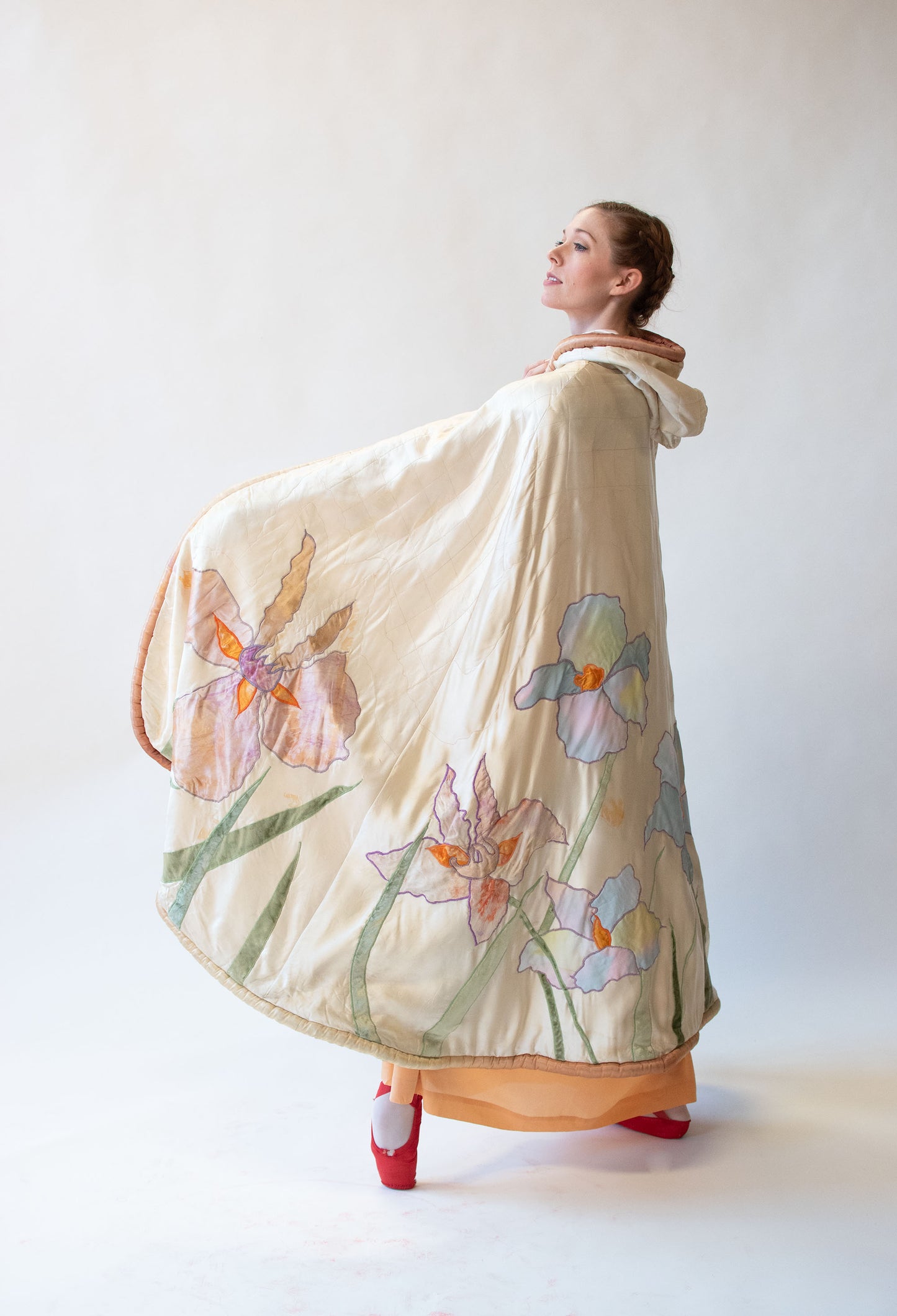 1970s Art-To-Wear Quilted Cape
