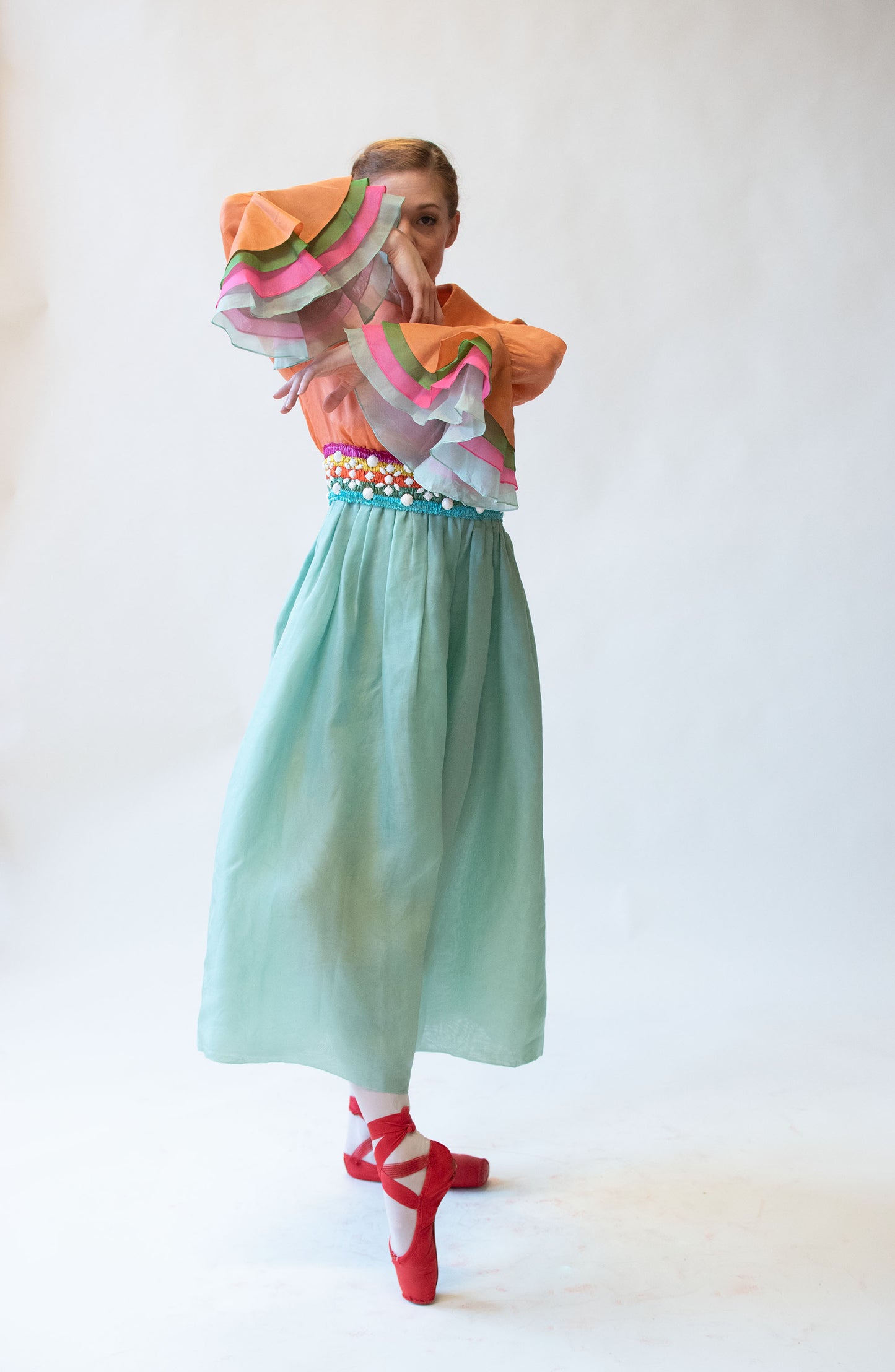1970s Sherbert Organza Dress | Bill Blass