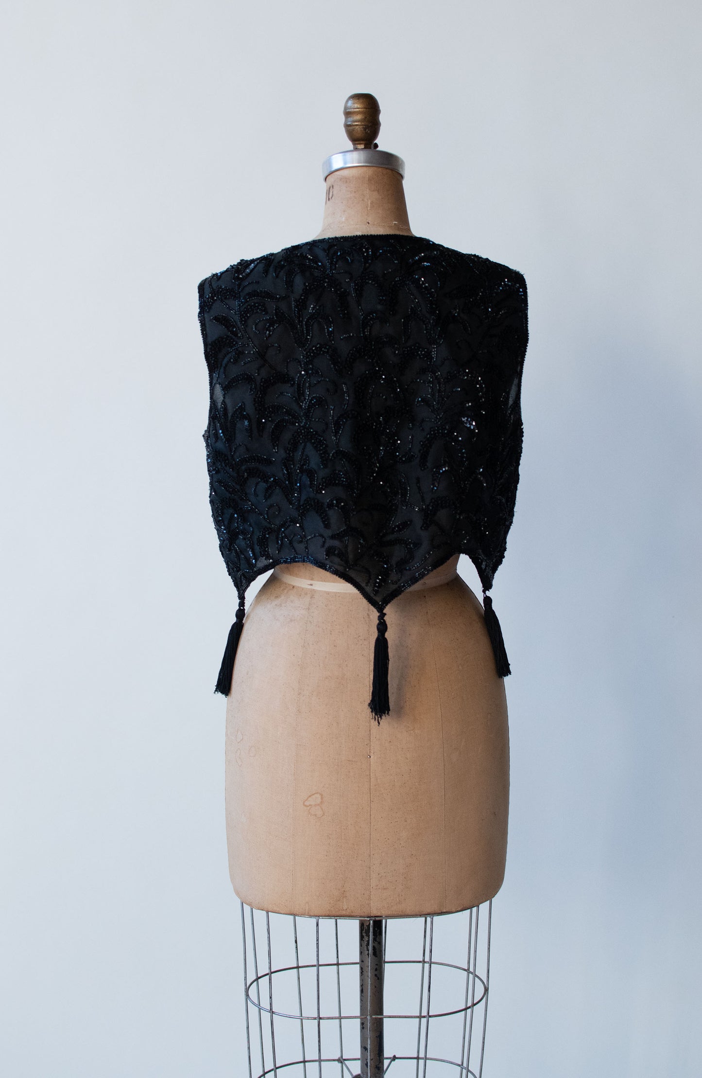 1990s Silk Tassel Trim Vest