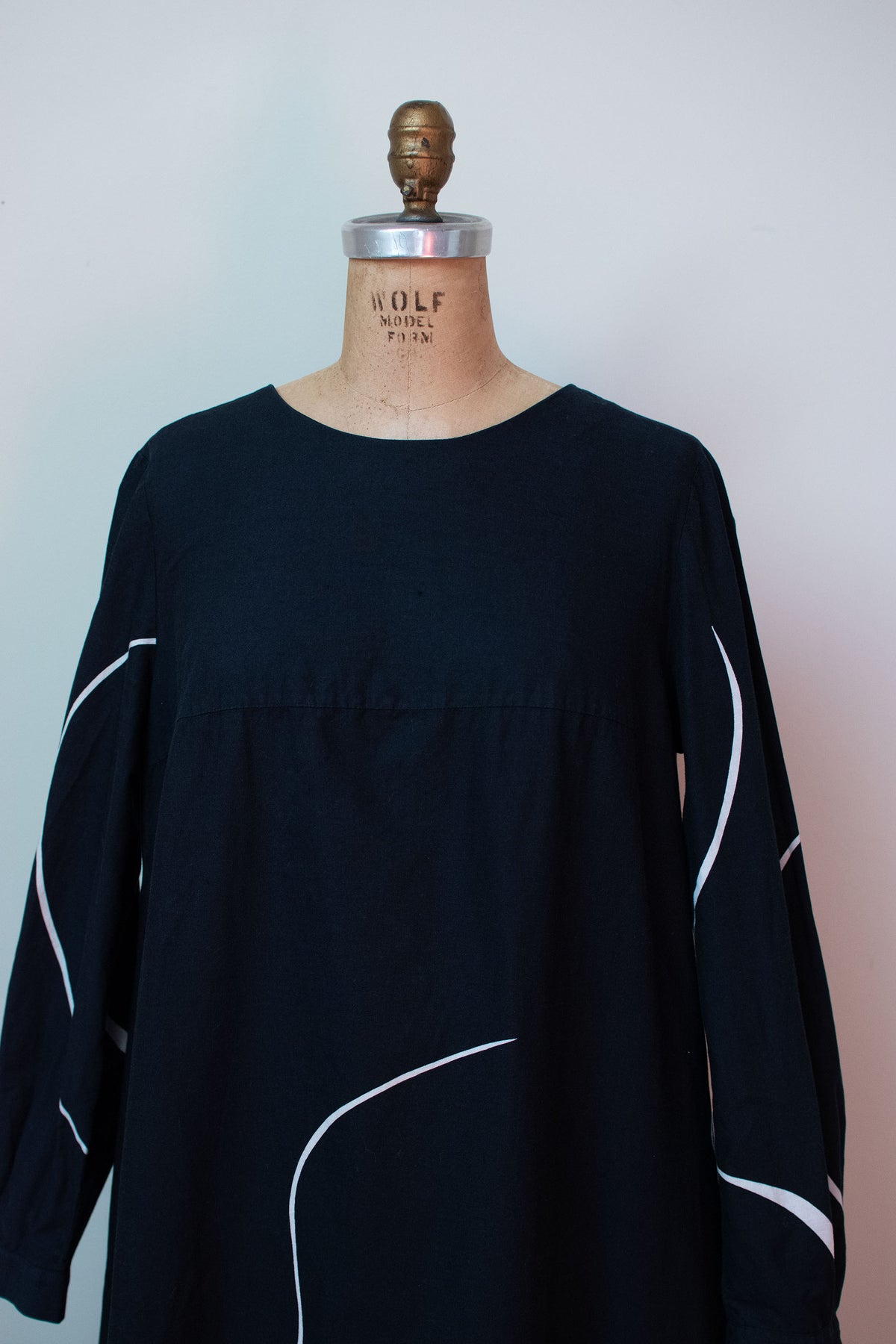 1970s Black and White Swirl Dress | Marimekko