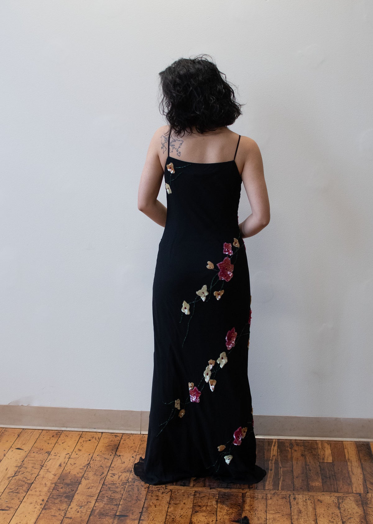Y2K Sequin Bias Cut Dress