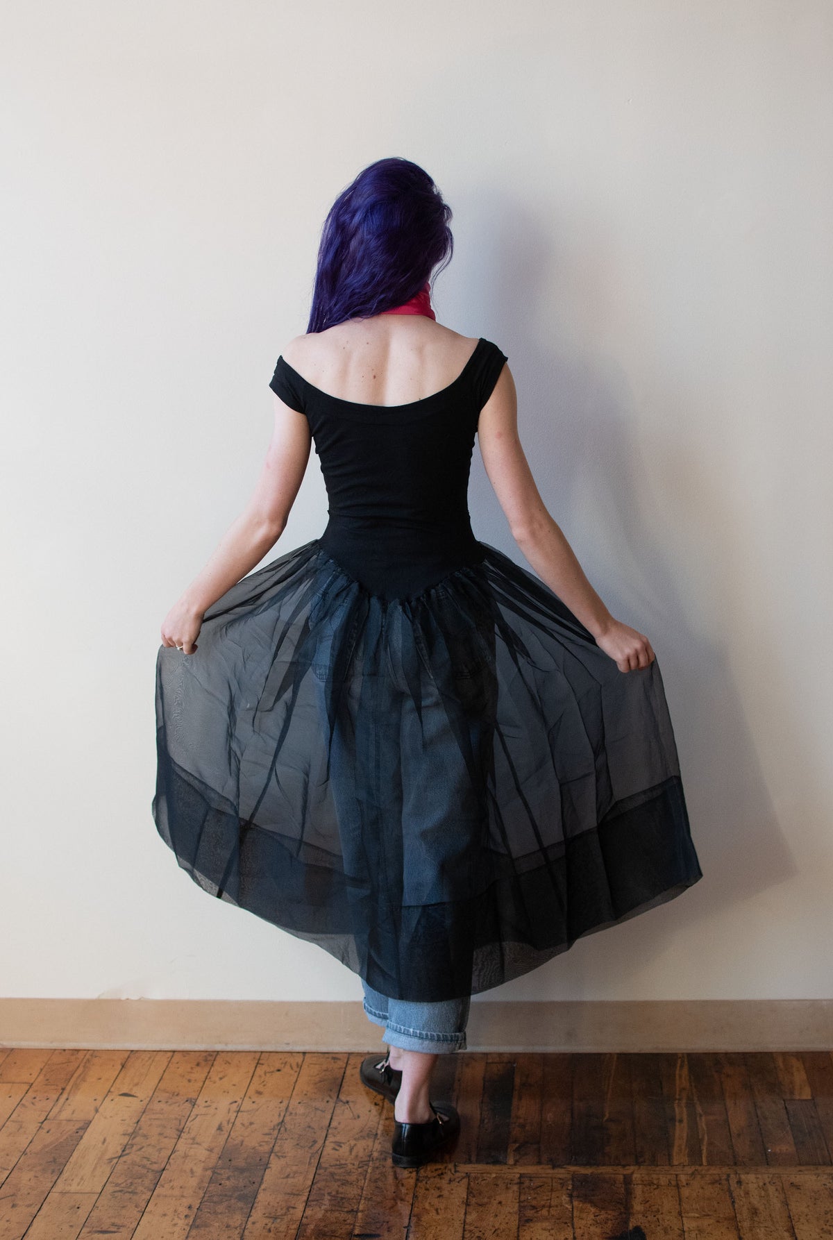 1980s Sheer Black Dress | Betsey Johnson Punk Label