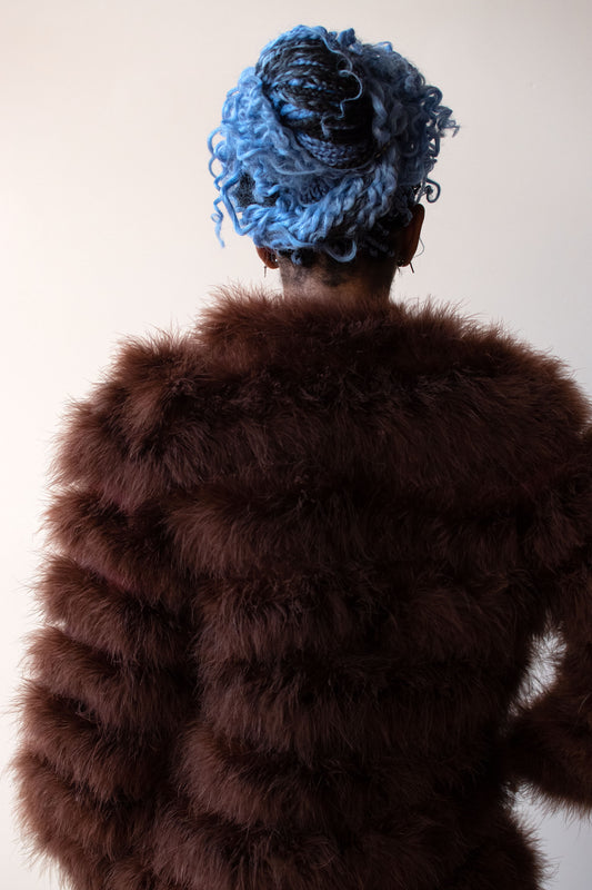 1980s Feather Coat | Emily Wetherby