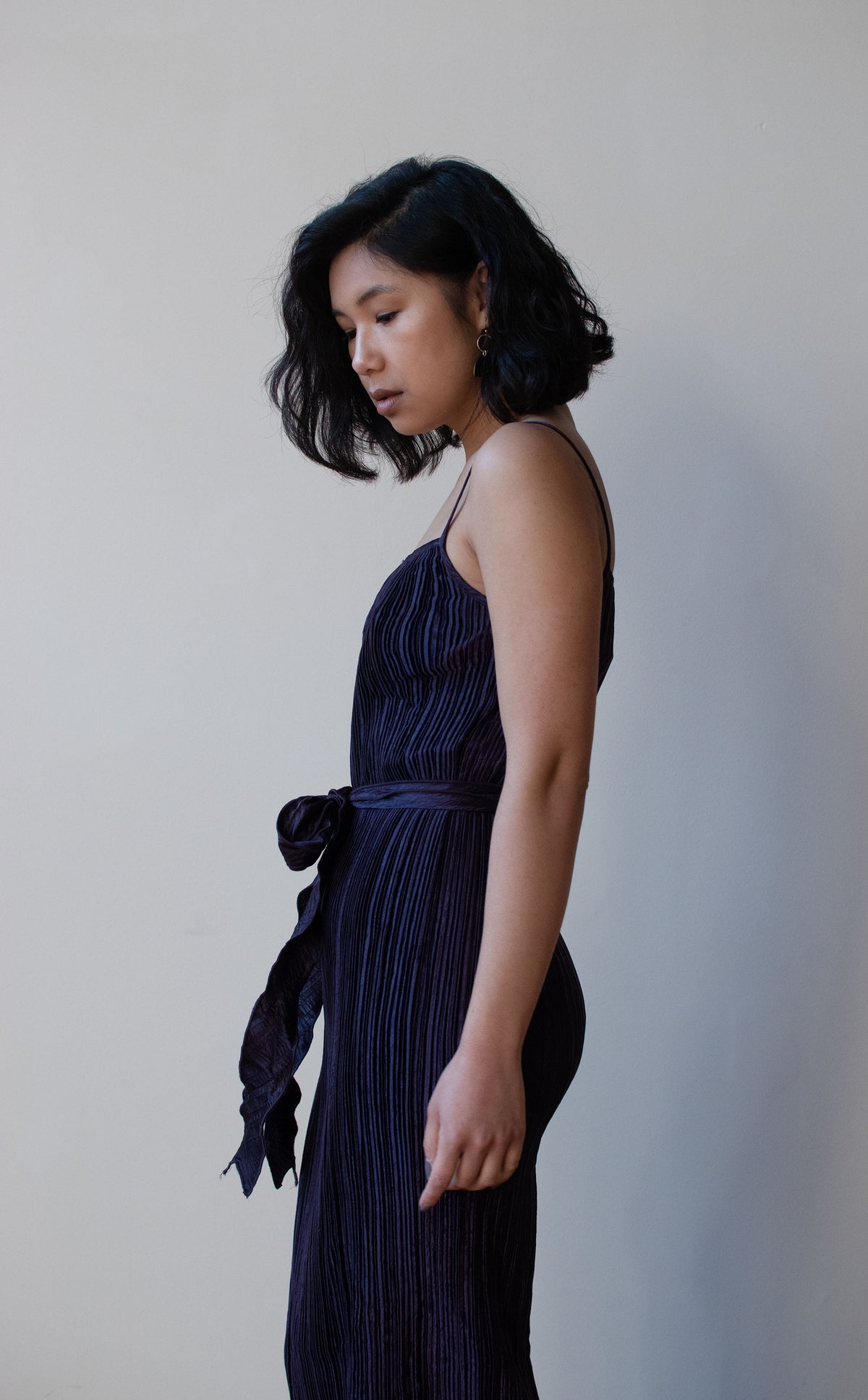 Purple Plisse Dress | Jeanne Marc