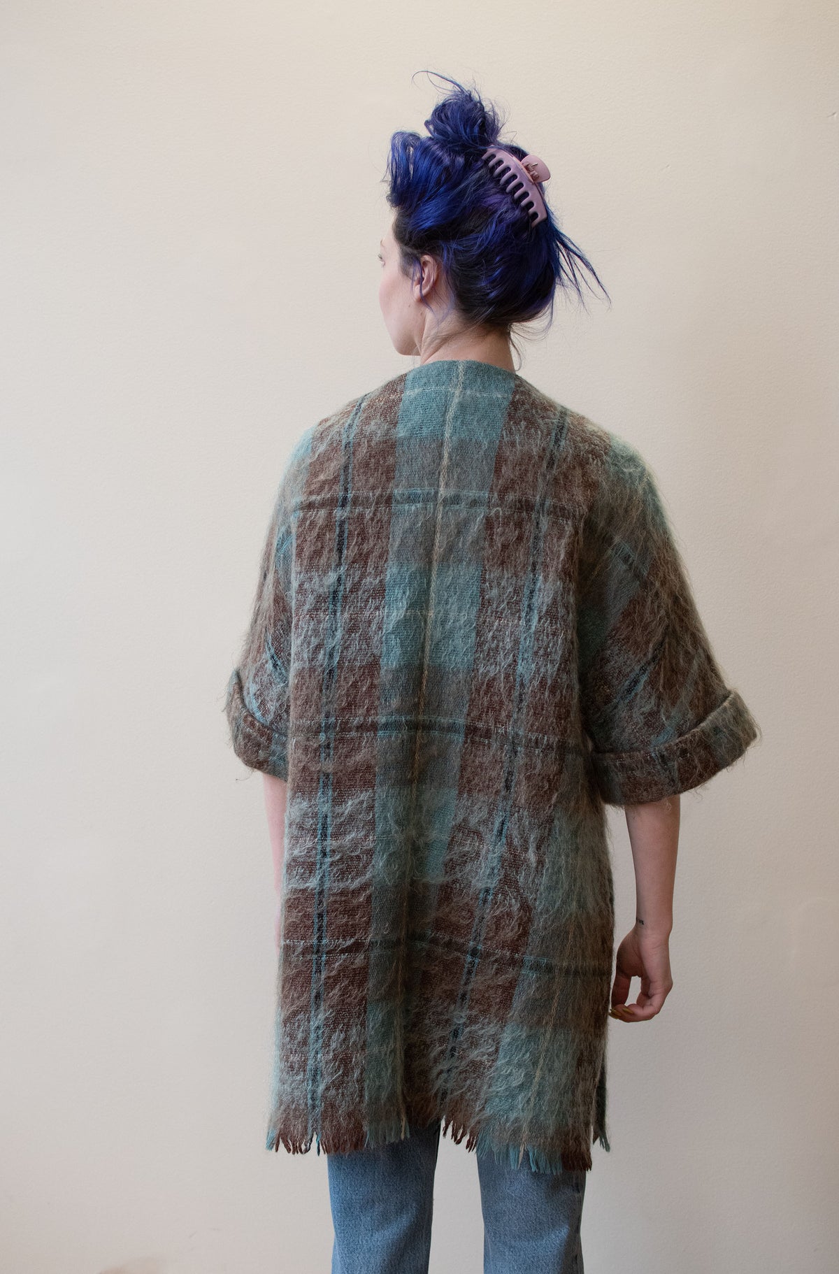 Plaid Mohair Coat | Andrew Stewart