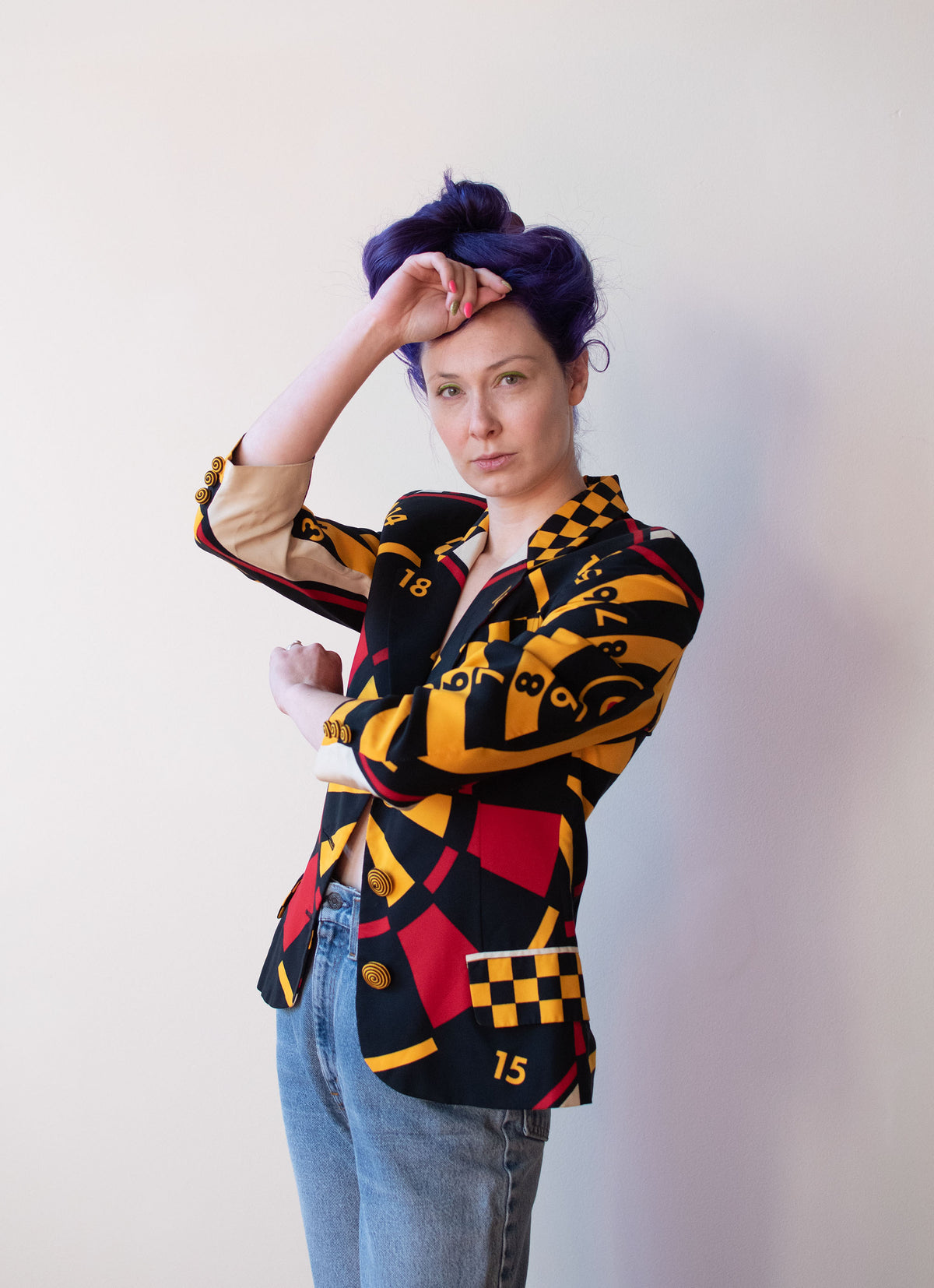 1990s Dart Board Blazer | Moschino Cheap & Chic