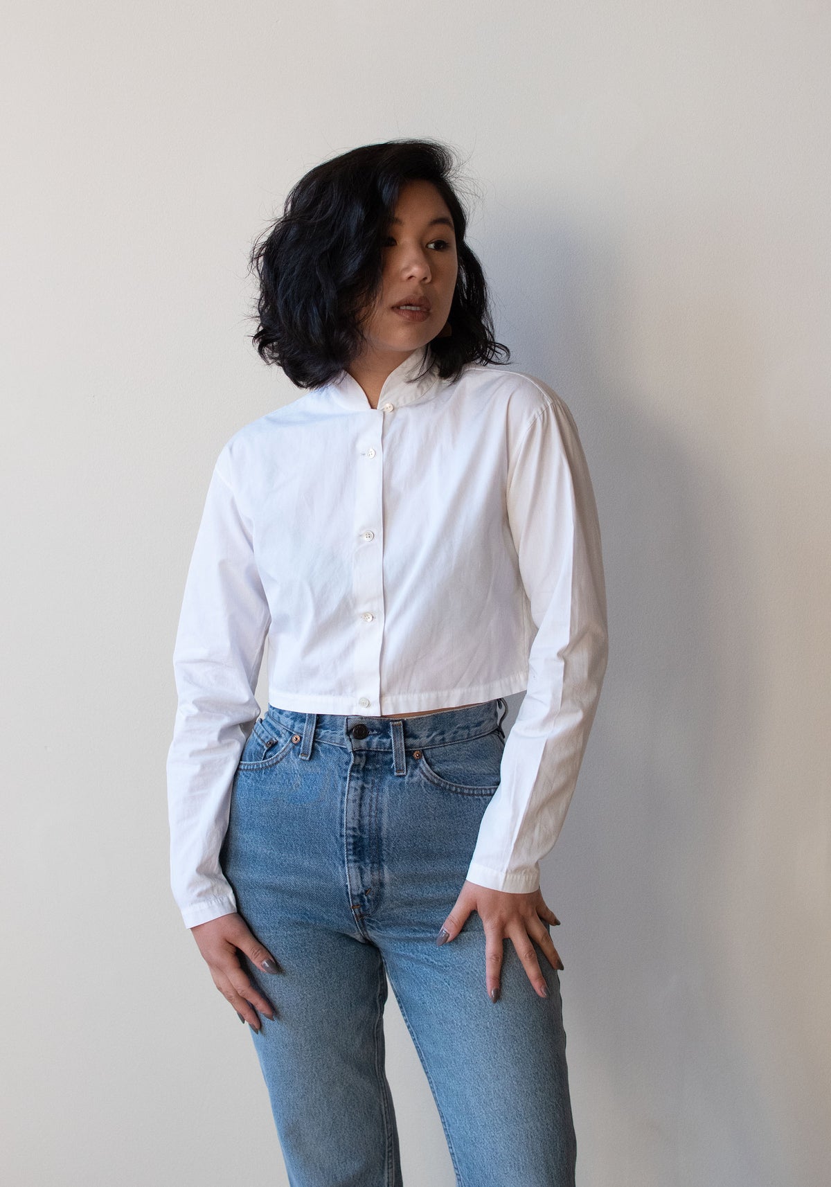 Cropped White Shirt | Romeo Gigli for Callaghan