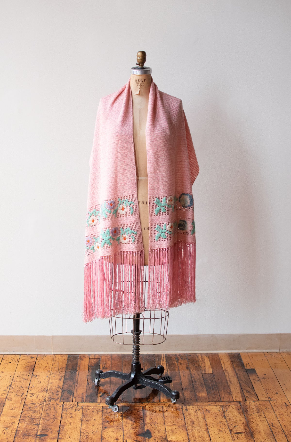 1920s Crochet Fringe Shawl
