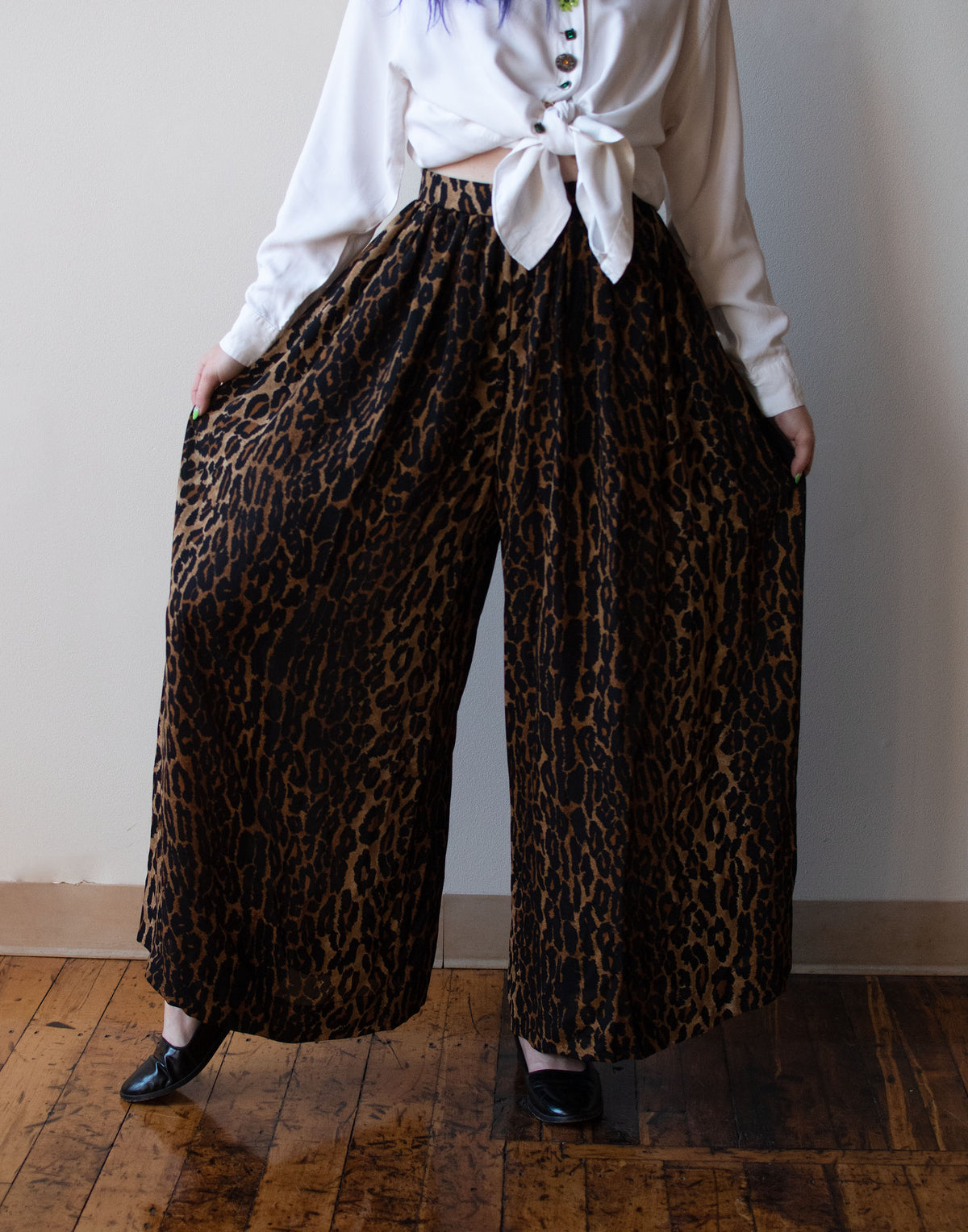 Silk Leopard Print Pants | Todd Oldham Fall 1992