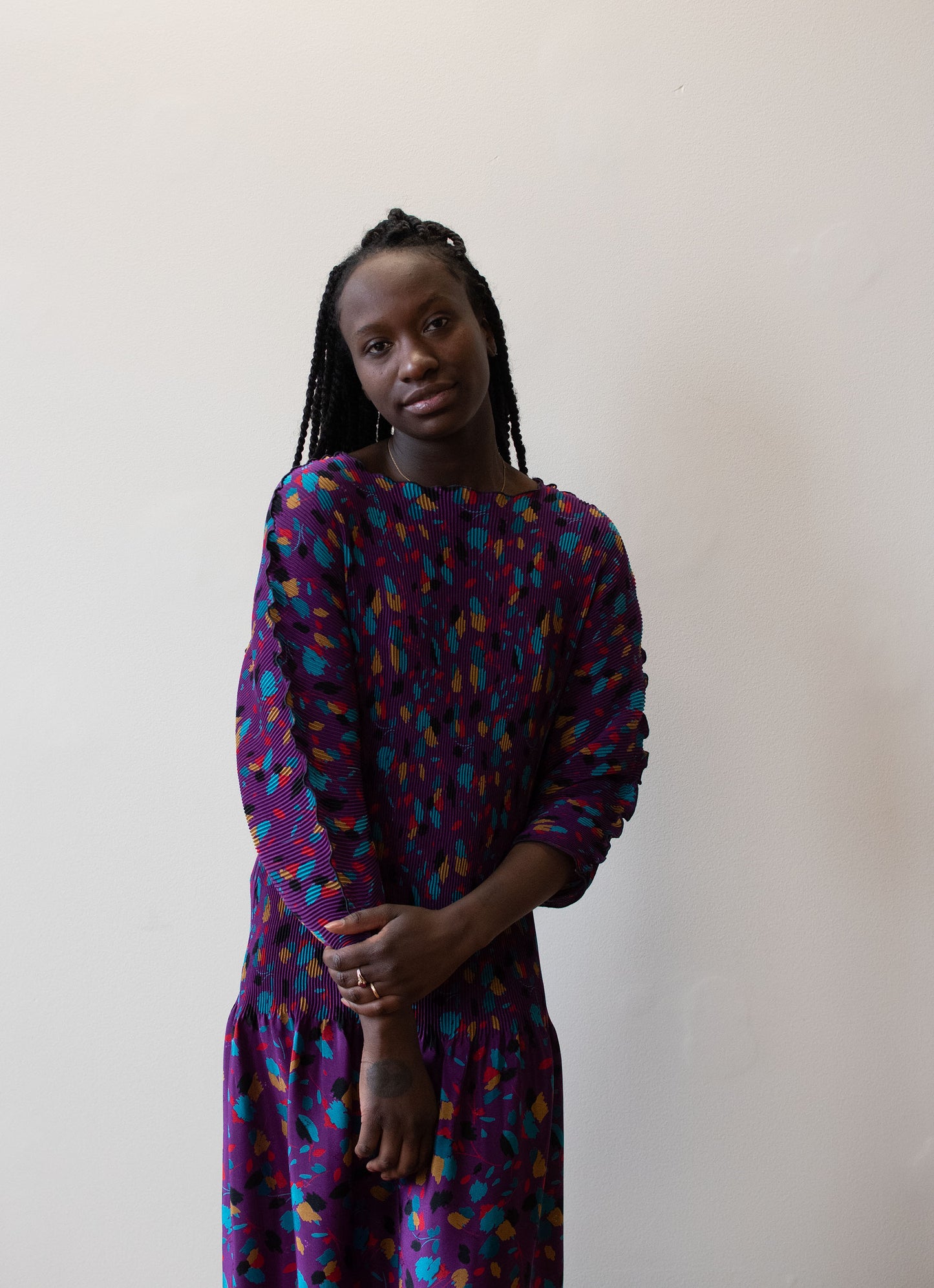 1980s Plisse Dress | Ellen Hauptli