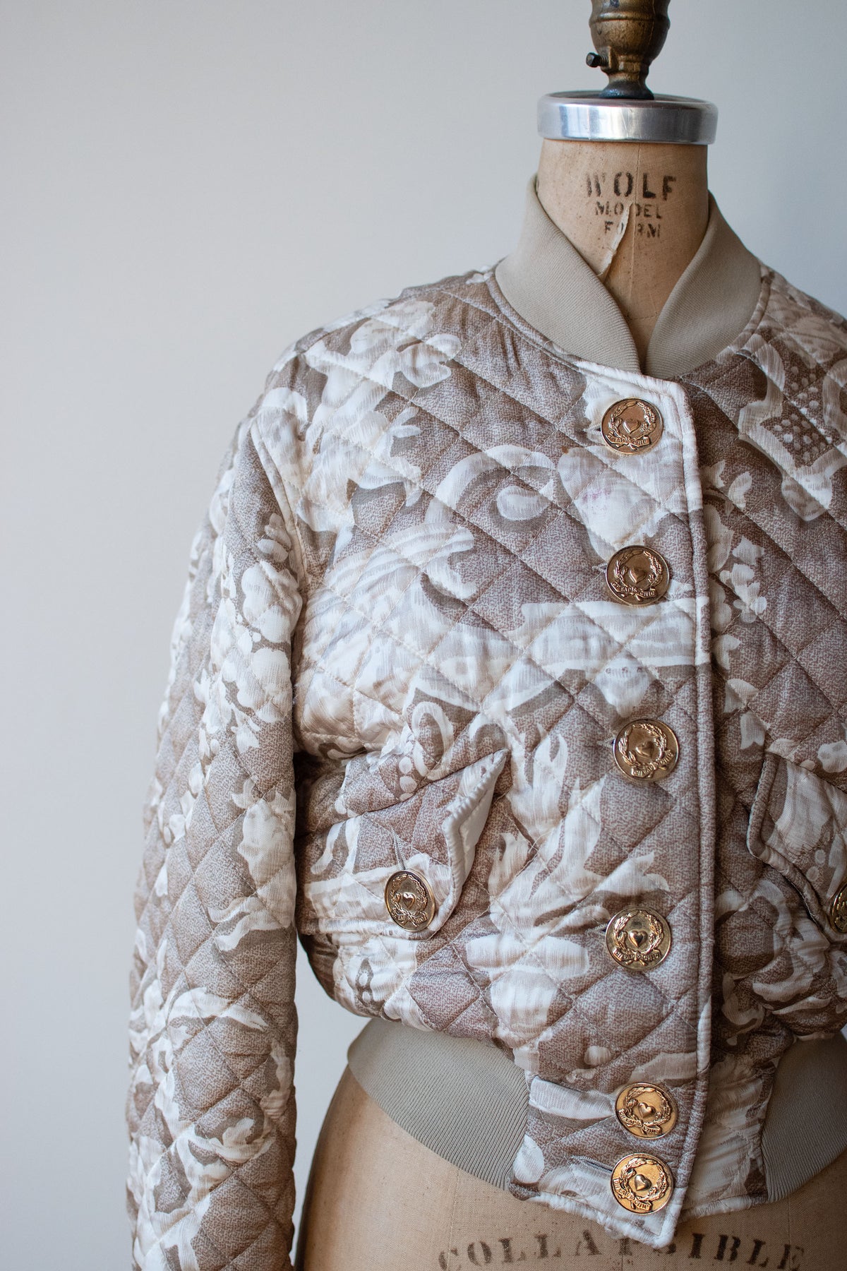 Cherub Print Quilted Jacket | Moschino Cheap & Chic