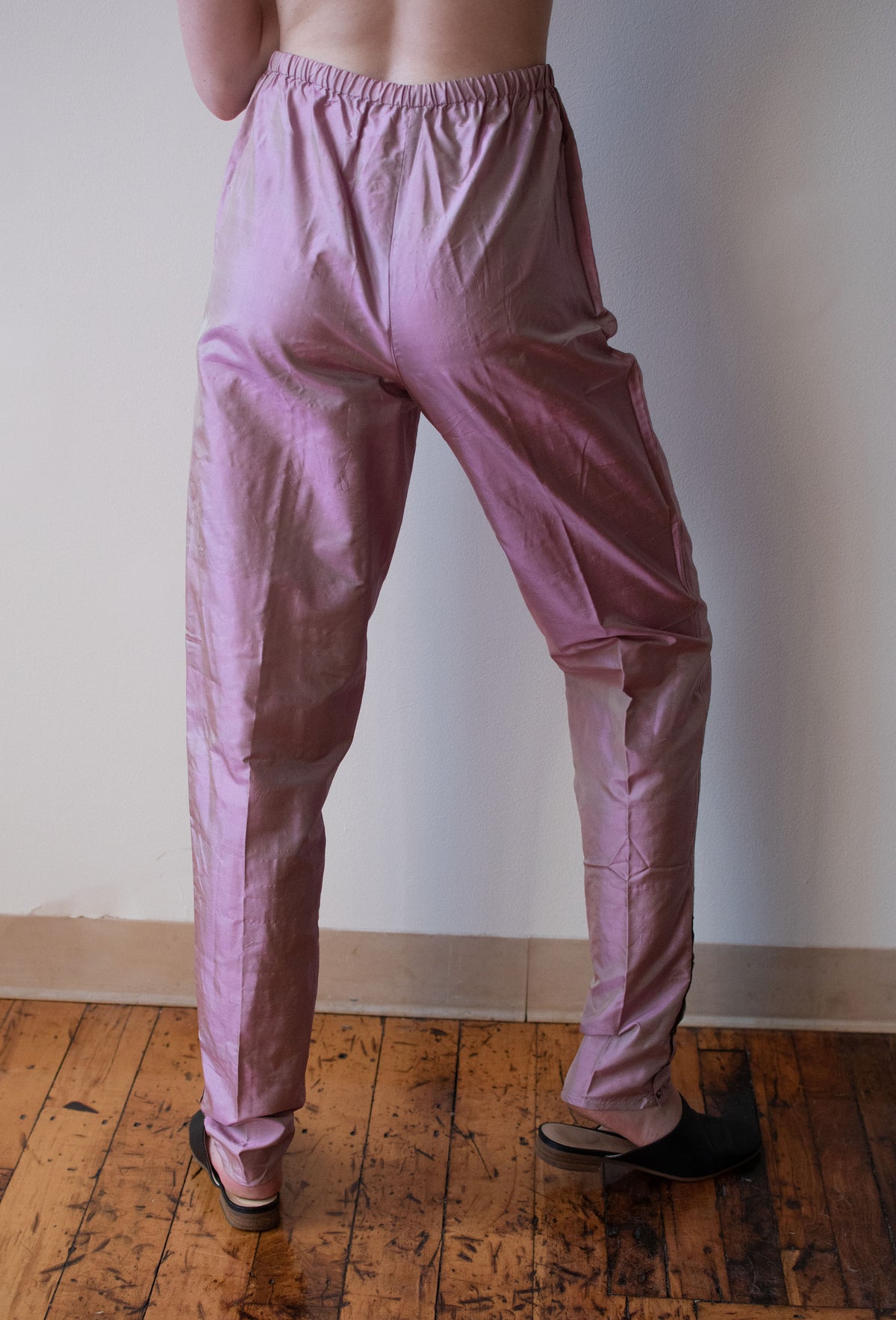 Pink Silk Pants | Romeo Gigl